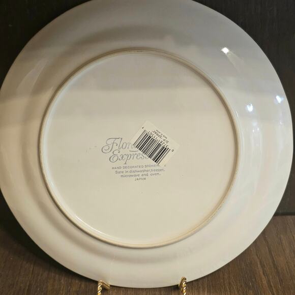 Hearthside FLORAL EXPRESSIONS Stoneware Japan Dinner Plate MINT - Picture 4 of 5